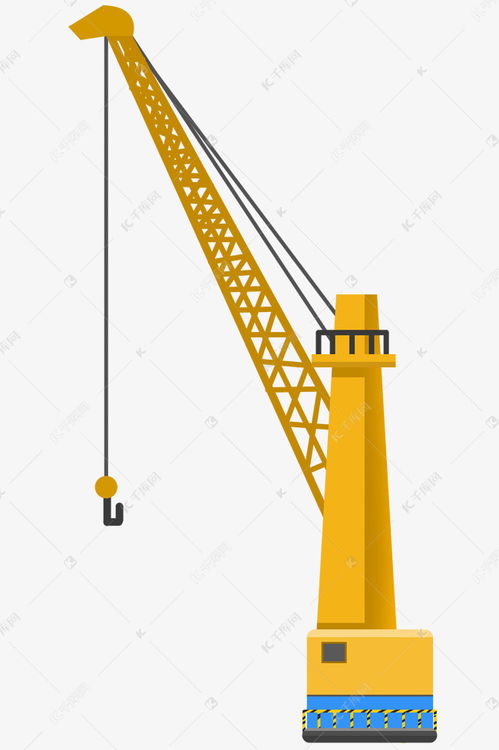 卡通施工起重機插畫素材圖片免費下載 千庫網